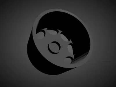 Mercedes Benz 92 Style scalable and Printable rim 3D print model