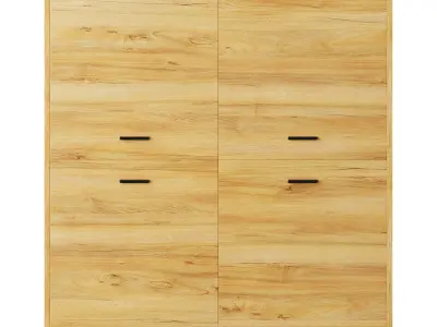 Cleveland-2 Wood White Cabinet 3D model