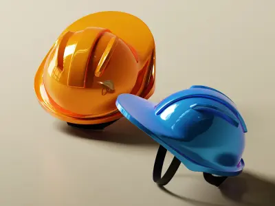 Safety Helmet 3D Model Low-poly 3D model purchase