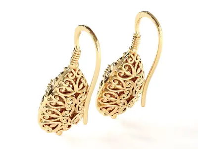 Elegant earring 3D print model