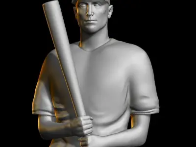 Baseball Player Batter model 3D 3D print model