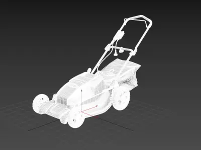 GreenWorks 13-Amp 21-Inch Corded Riding Mower Low-poly 3D model