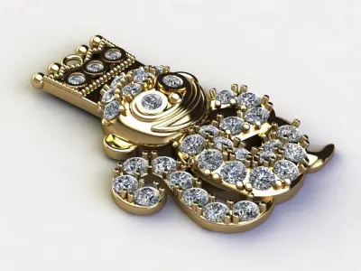 Monkey pendant  3D model