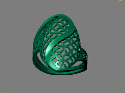 Women Plain Ring Ready STL Models Womens Ring 3d models 3D print model 37