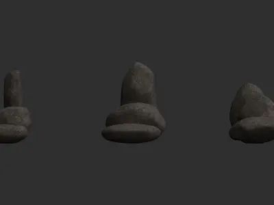 Assorted Boulders - Base Free low-poly 3D model