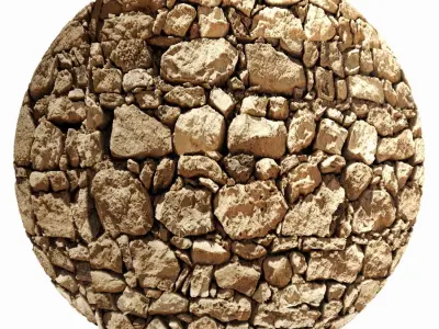 Ston Wall Material 17- Stone Wall Pbr 4k Texture