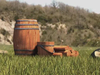 Wooden Props Free 3D model