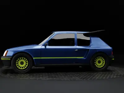Peugeot 205 turbo 16 Low-poly 3D model