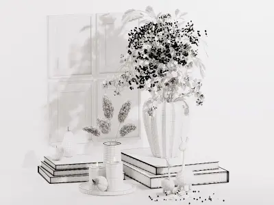 Coffee Table Decorative Set 3D model