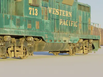 train 3D model 10