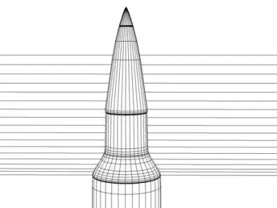 Photo realistic bullet 3D model