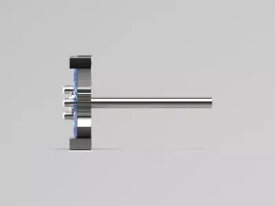 Sapphire and Diamond Flower Stud stl Earrings Model je0042 3D print model