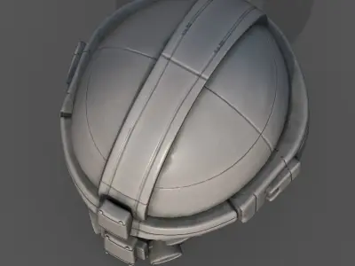 Helmet military combat soldier armor scifi  Low-poly 3D model
