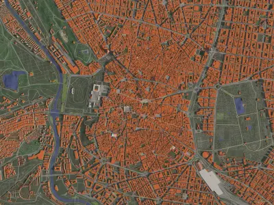 Madrid Spain - city and urban 3D model
