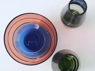 Glass Vase Set 1 3D model