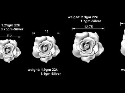 Rose Flower Type2 3D model