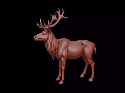 Elk Animal Sculpture 3D print model purchase