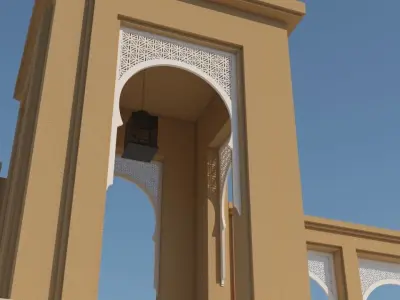 Traditional Moroccan Door 3D model