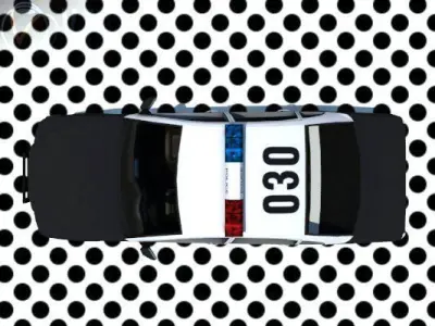 police car lowpoly Free low-poly 3D model