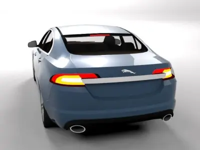 JAGUAR XF LOWPOLY Low-poly 3D model