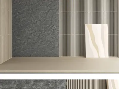 Decorative wall panel set 14 3D model