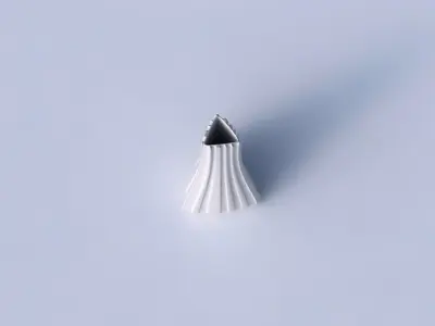 Vase grounded triangle with smooth vertical ribbons   3D print model
