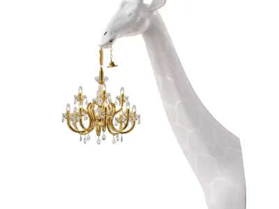 Giraffe In Love Qeeboo Wall-Mount Low-poly 3D model