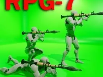 UE4 RPG LAUNCHER ANIMATION 3D model