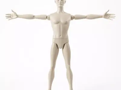 Neutral Pose Mannequin model pack Low-poly 3D model
