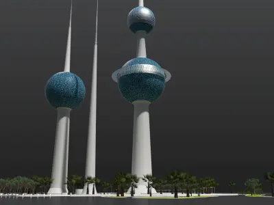 Kuwait Tower 3D model