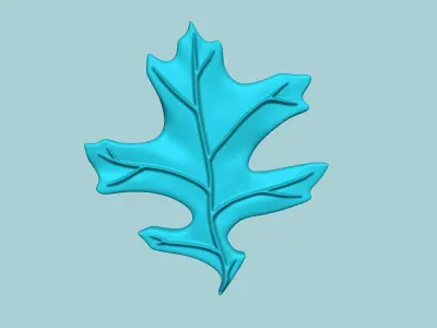 Scarlet Oak Tree Leaf - Molding Artificial EVA Craft 3D print model