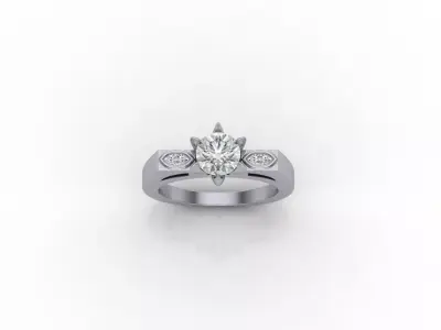 Diamond ring 3D print model