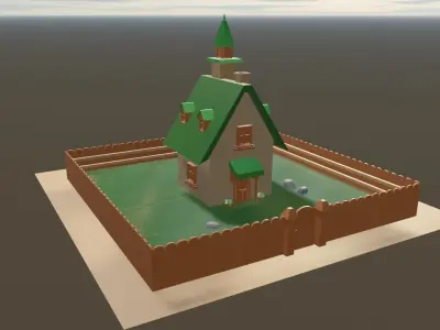 Disney house 5 Low-poly 3D model