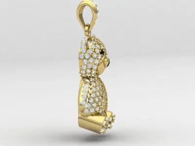 Teddy pendant 01 3D print model