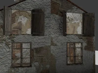 Rustic Cottage 3D Model with High-Quality Textures Free low-poly 3D model