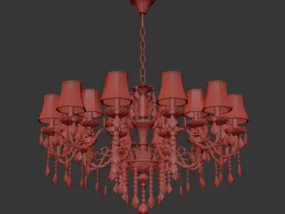 Chandelier Lucca E 1 1 18 200 CG 3D model