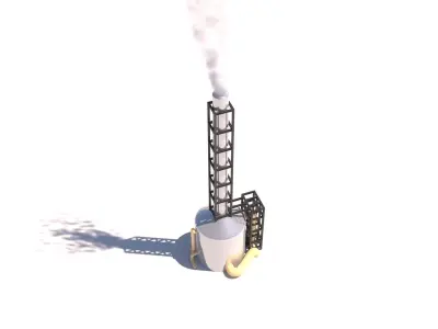 Refinery Industrial Furnace 04 3D model