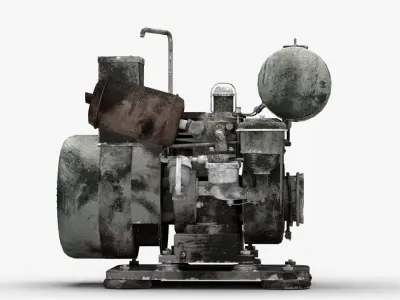 Old USSR Generator Low-poly 3D model