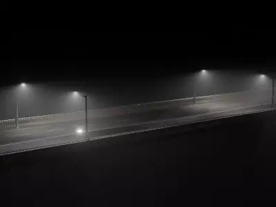 Elevated Road Free low-poly 3D model