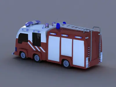 ambulance ambulancia cartoon emergency vehicle car  3D model