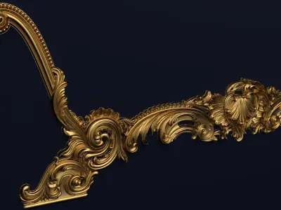 Classic Carved  for cnc 3D model 01 3D model