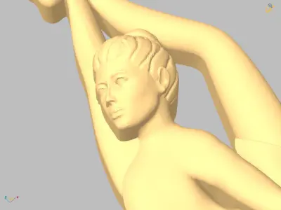 Pendant Gymnastic girl 3D print model
