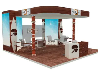 Booth Exhibition Stand a596h 3D model