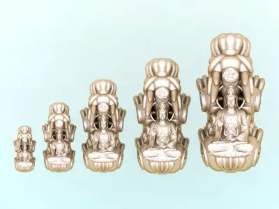 Pixiu guanyin buddha Bracelet - Unicorn  bracelet - 5 size 3D Model Collection