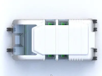 Bus - Concept of future transport system 3D model