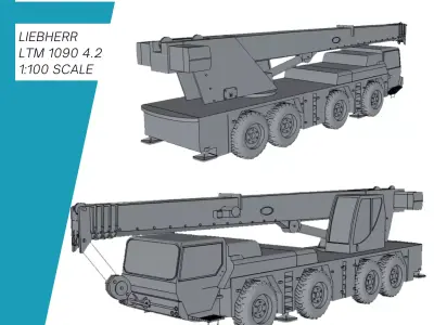 Liebherr LTM 1090 Bundeswehr 3D print model