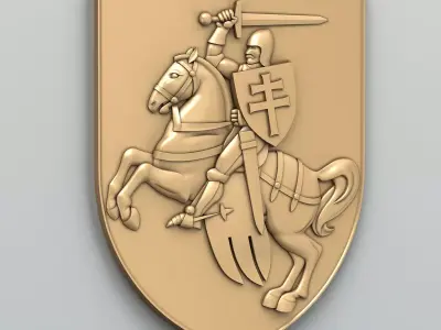 Coat of arms of Belarus Pogonya - type A 3D model