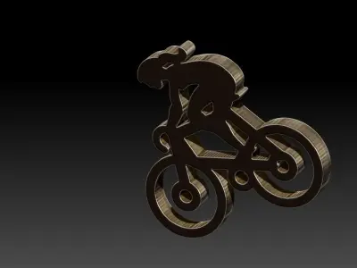 Biker woman  3D print model