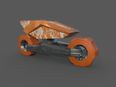 TS-45 CYBER BIKE Low-poly 3D model