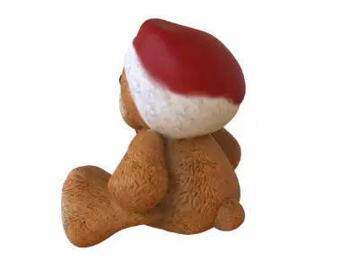 Christmas Teddy Bear Low-poly 3D model
